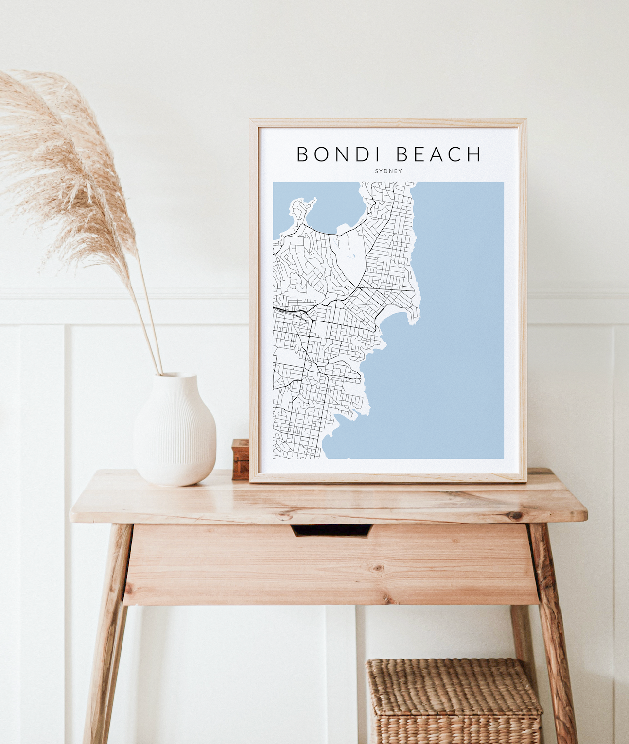 Bondi Beach Minimalist Map Print