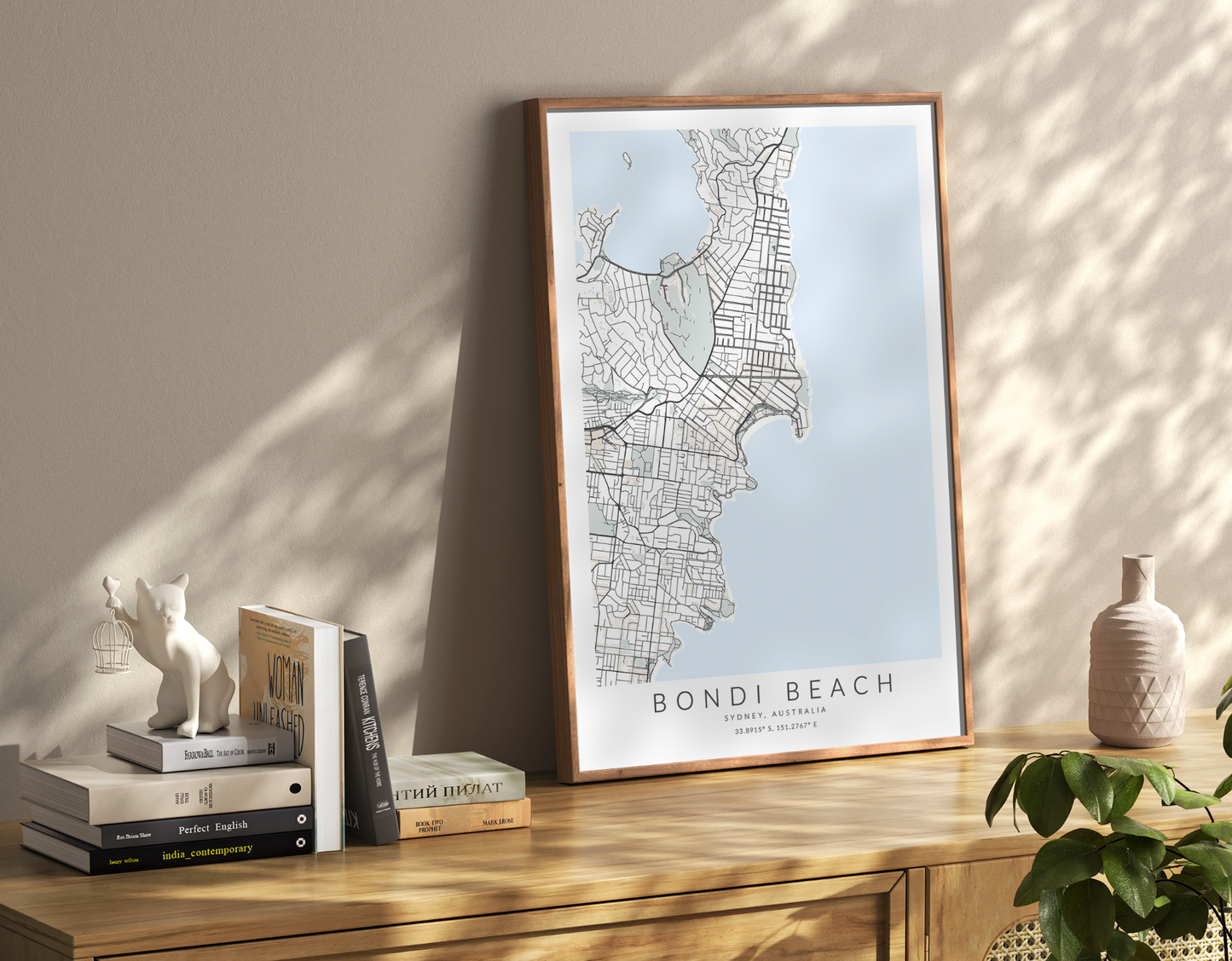 Bondi Beach Map Print
