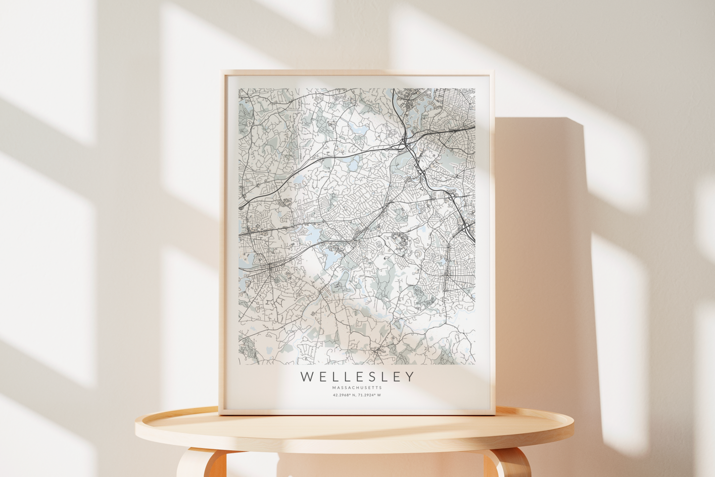 Wellesley Massachusetts Map Print