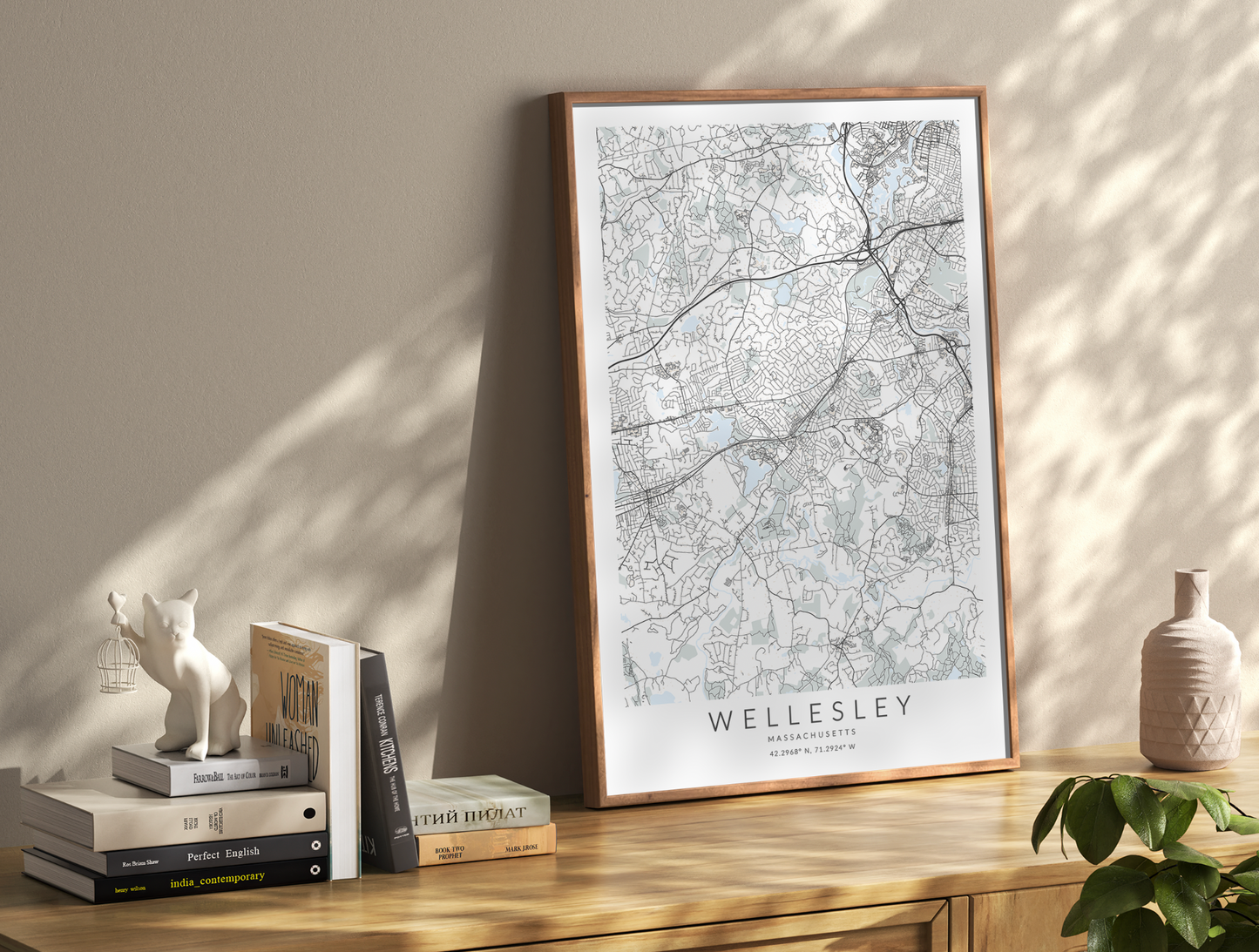 Wellesley Massachusetts Map Print
