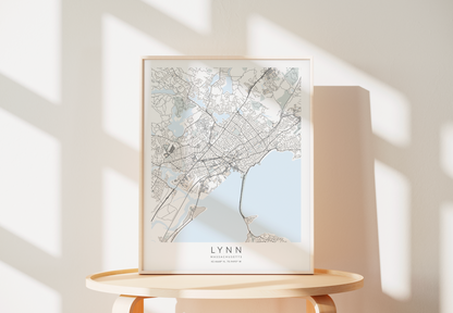 Lynn Massachusetts Map Print