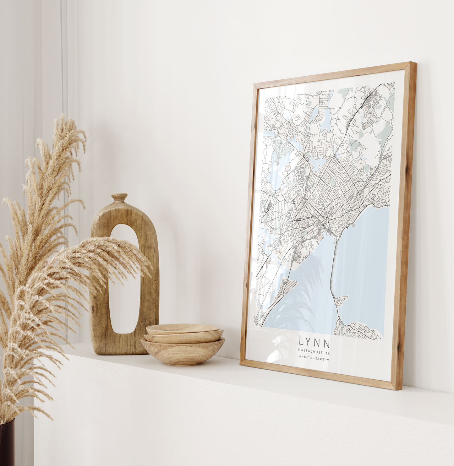 Lynn Massachusetts Map Print