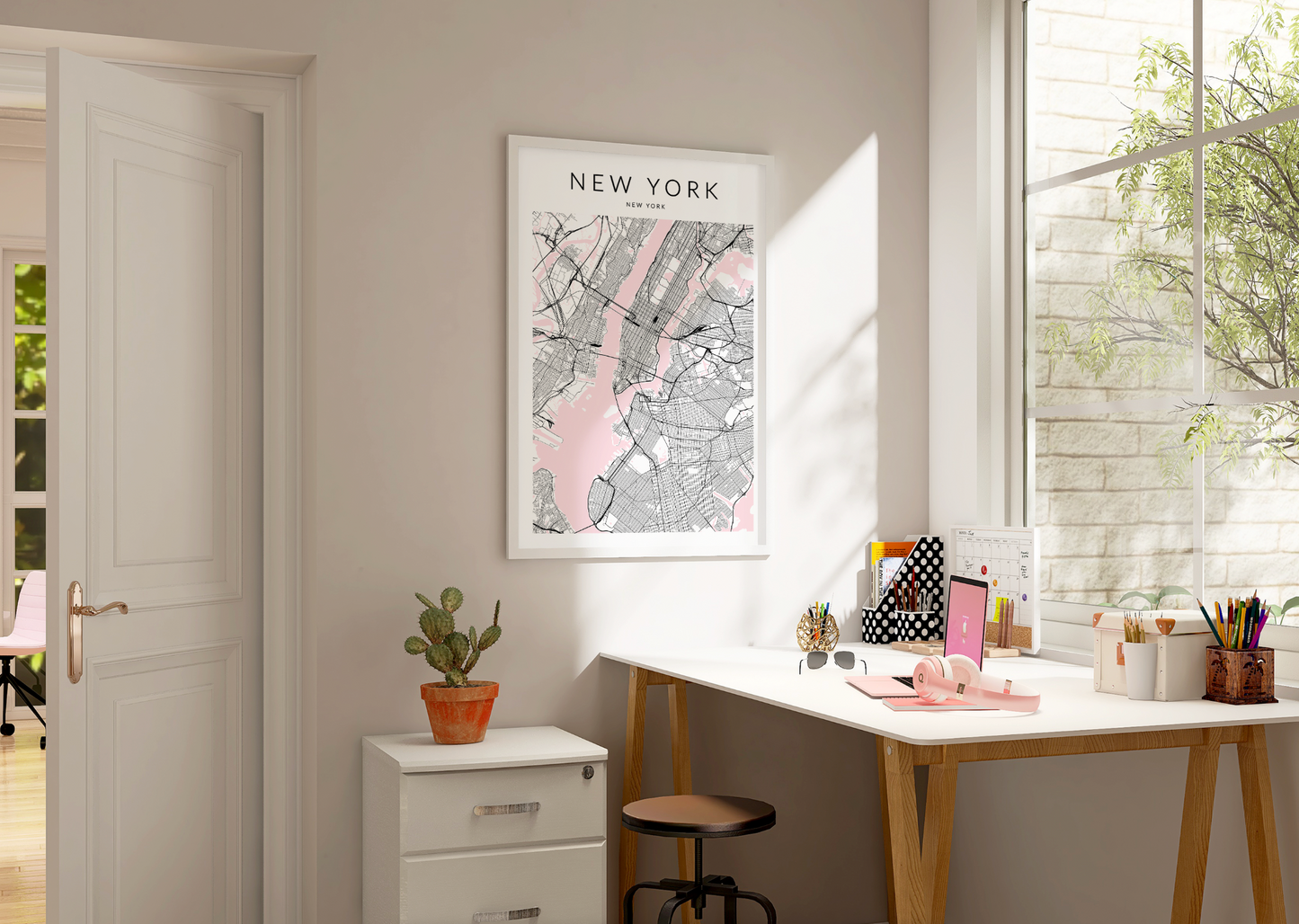 New York Minimalist Map Print