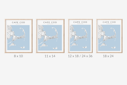 Cape Cod Minimalist Map Print