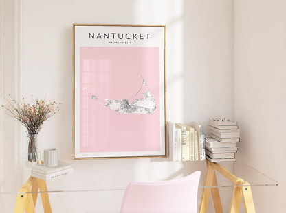 Nantucket Minimalist Map Print