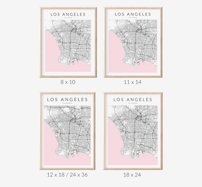 Los Angeles Minimalist Map Print