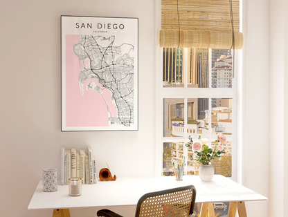 San Diego Minimalist Map Print