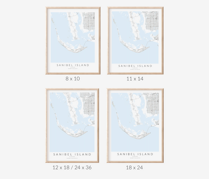 Sanibel Island Map Print