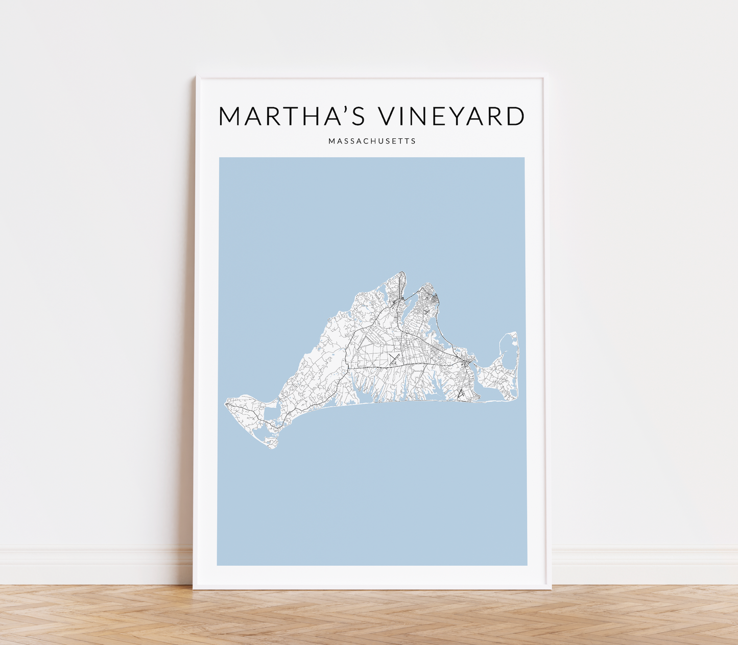 Martha's Vineyard Minimalist Map Print
