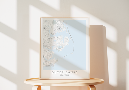 Outer Banks Map Print