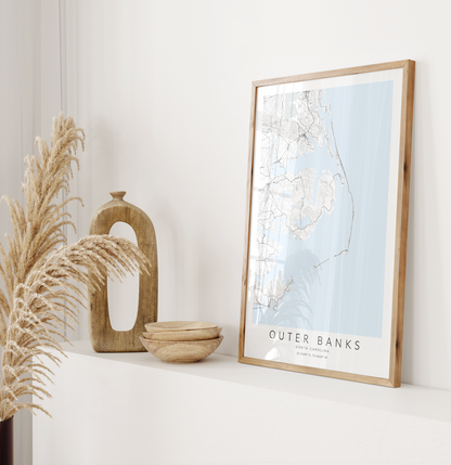 Outer Banks Map Print