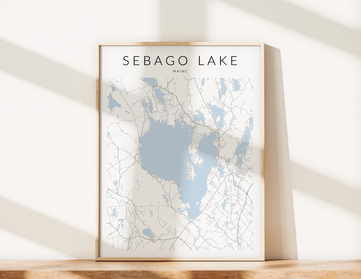 Sebago Lake Map Print