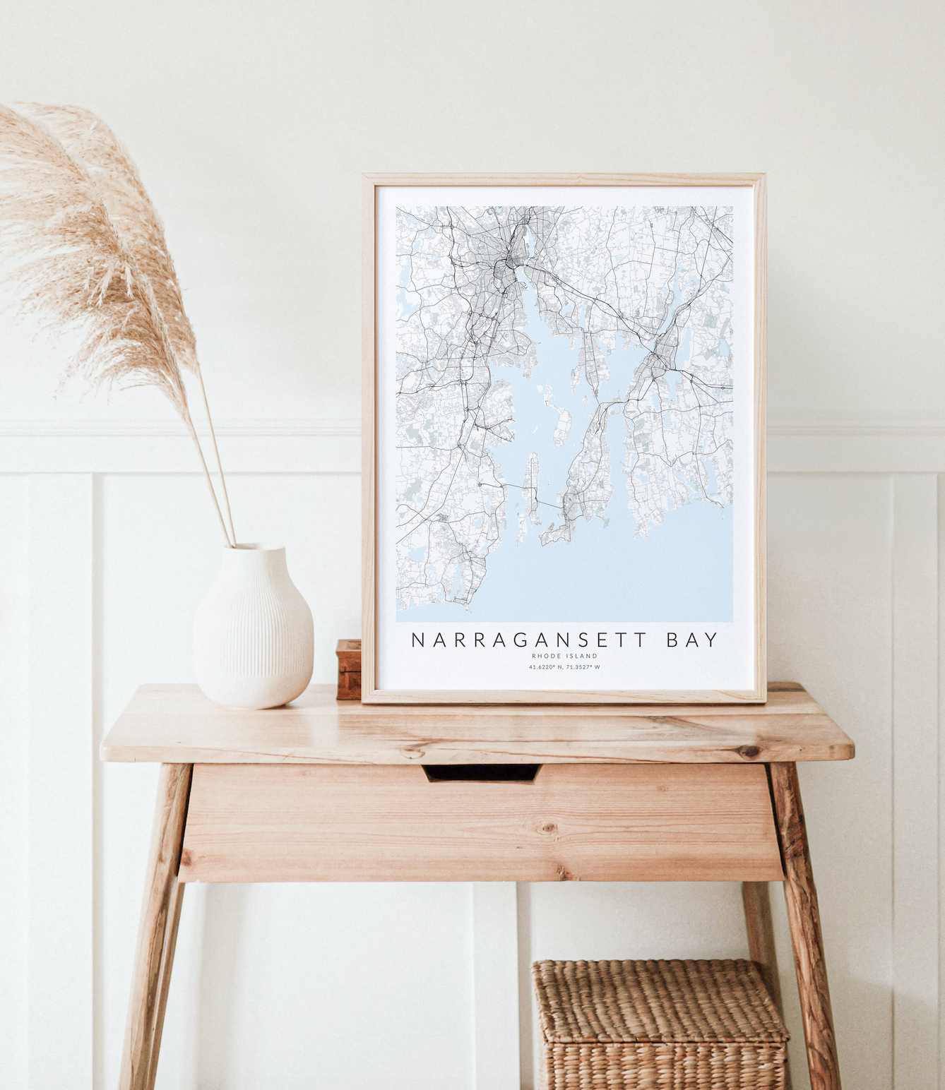Narragansett Bay Map Print