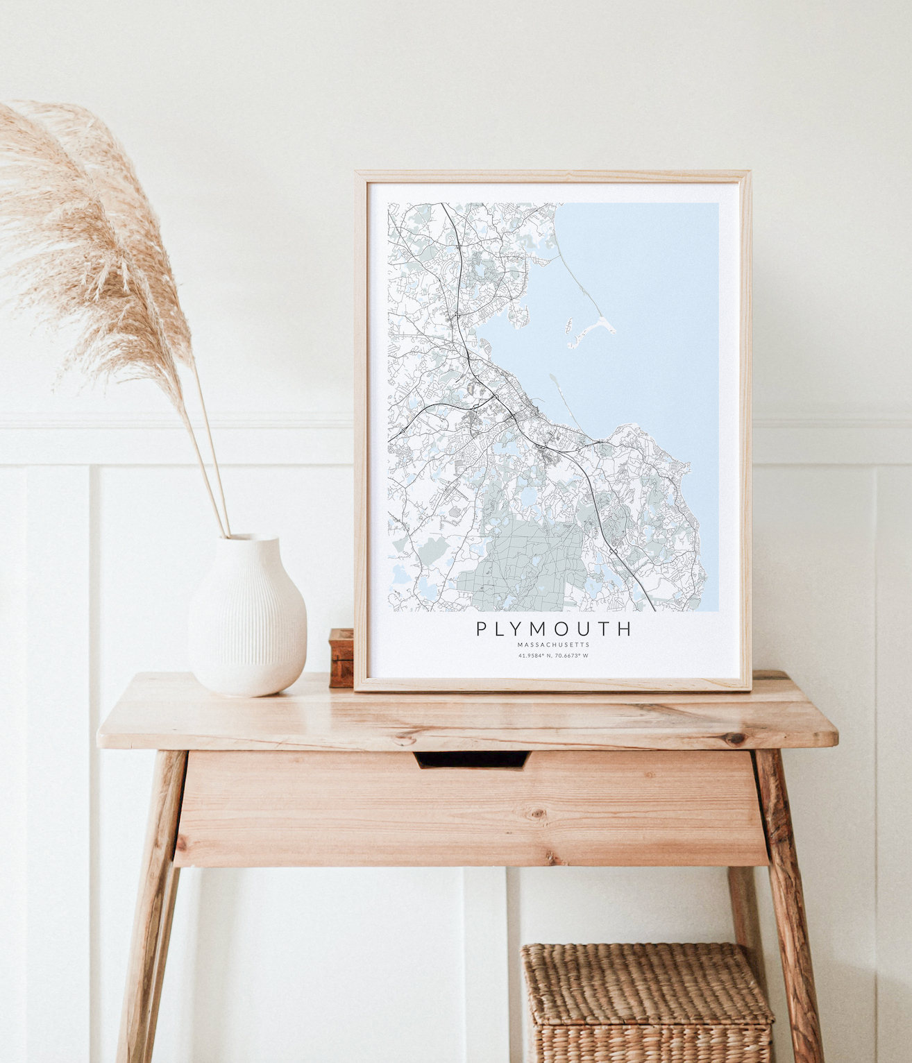 Plymouth Massachusetts Map Print