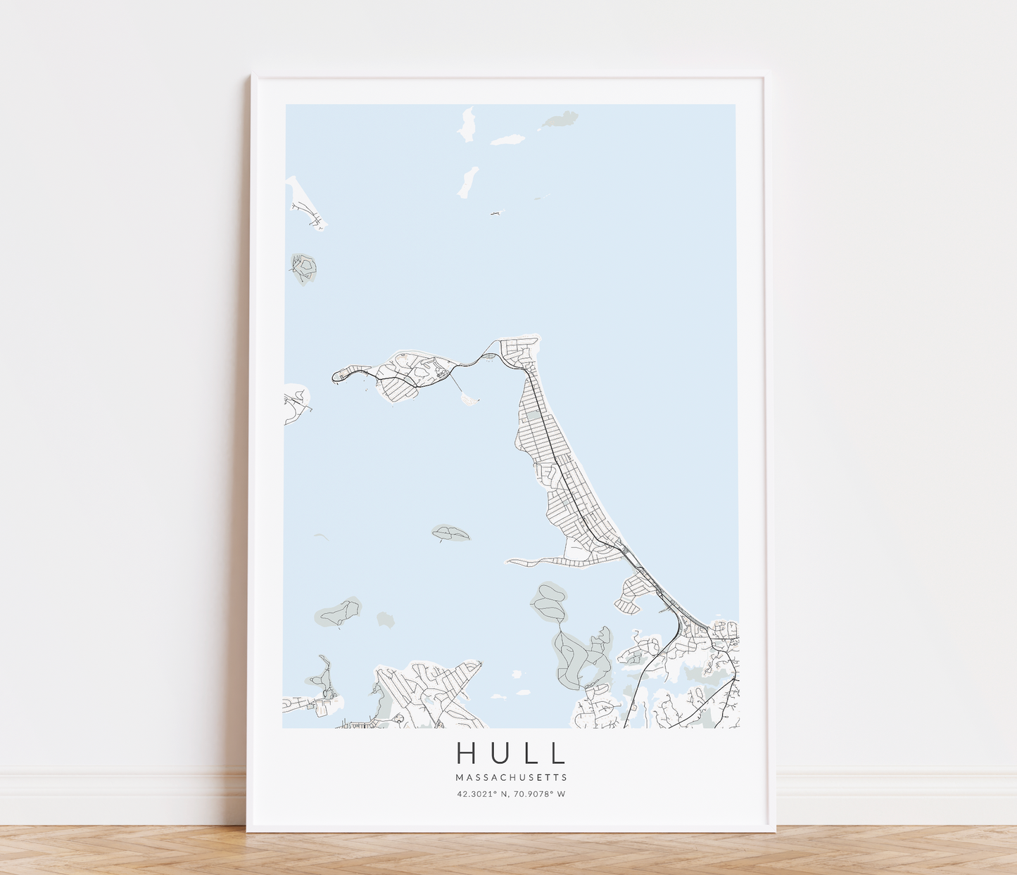 Hull Massachusetts Map Print