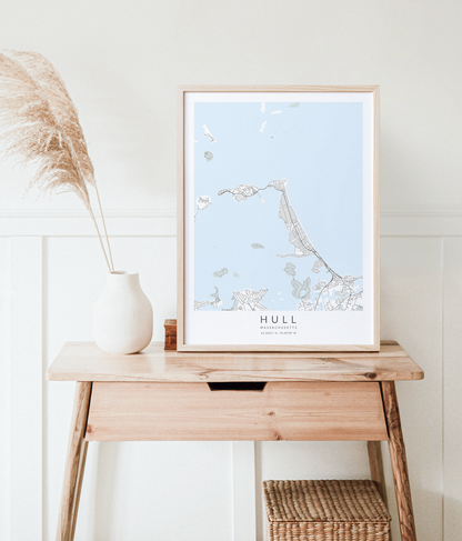 Hull Massachusetts Map Print