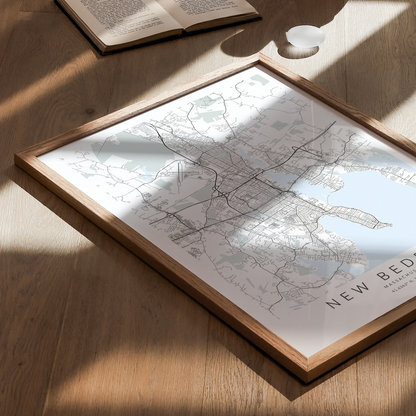 New Bedford Massachusetts Map Print