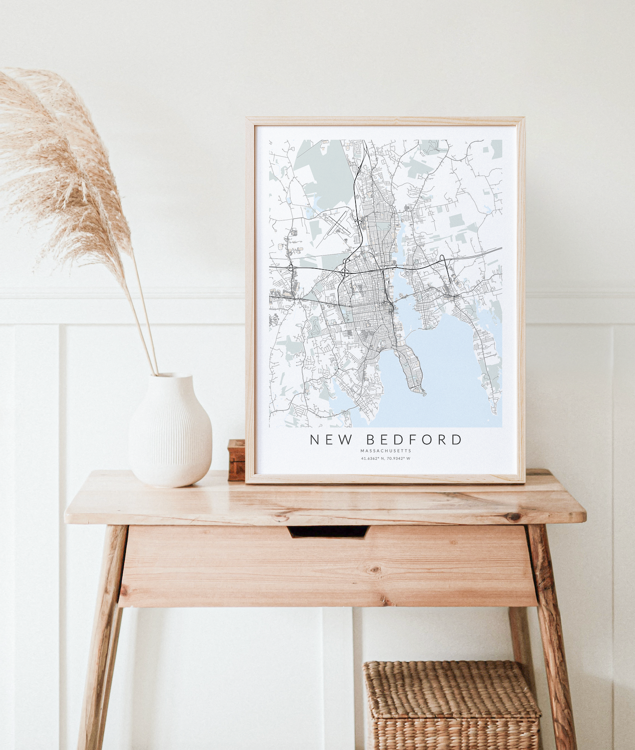 New Bedford Massachusetts Map Print