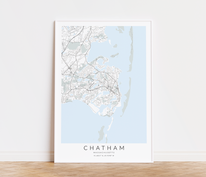 Chatham Massachusetts Map Print