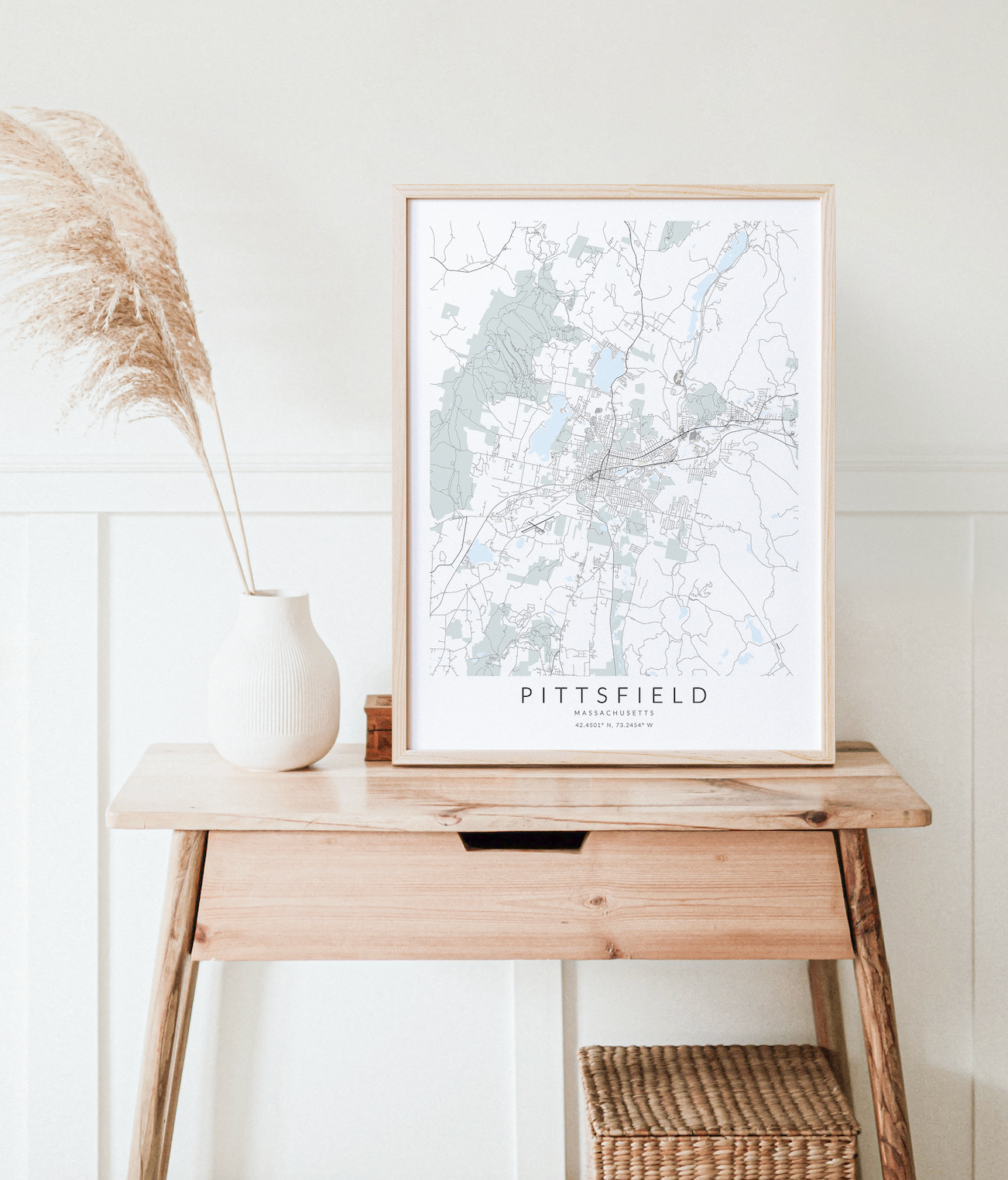 Pittsfield Massachusetts Map Print