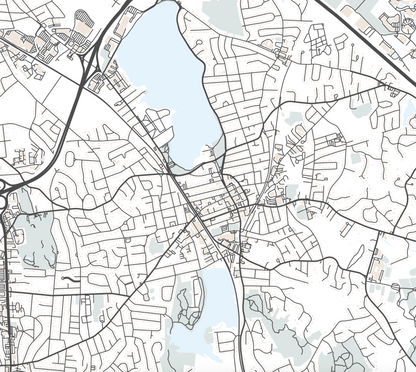 Wakefield Massachusetts Map Print