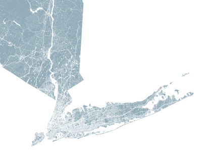 New York Map Print