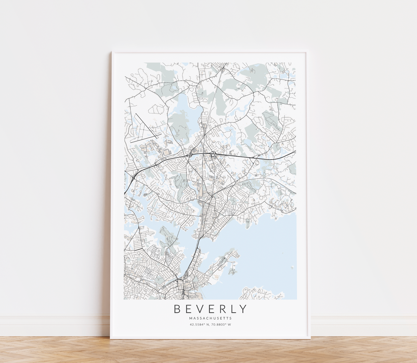 Beverly Massachusetts Map Print