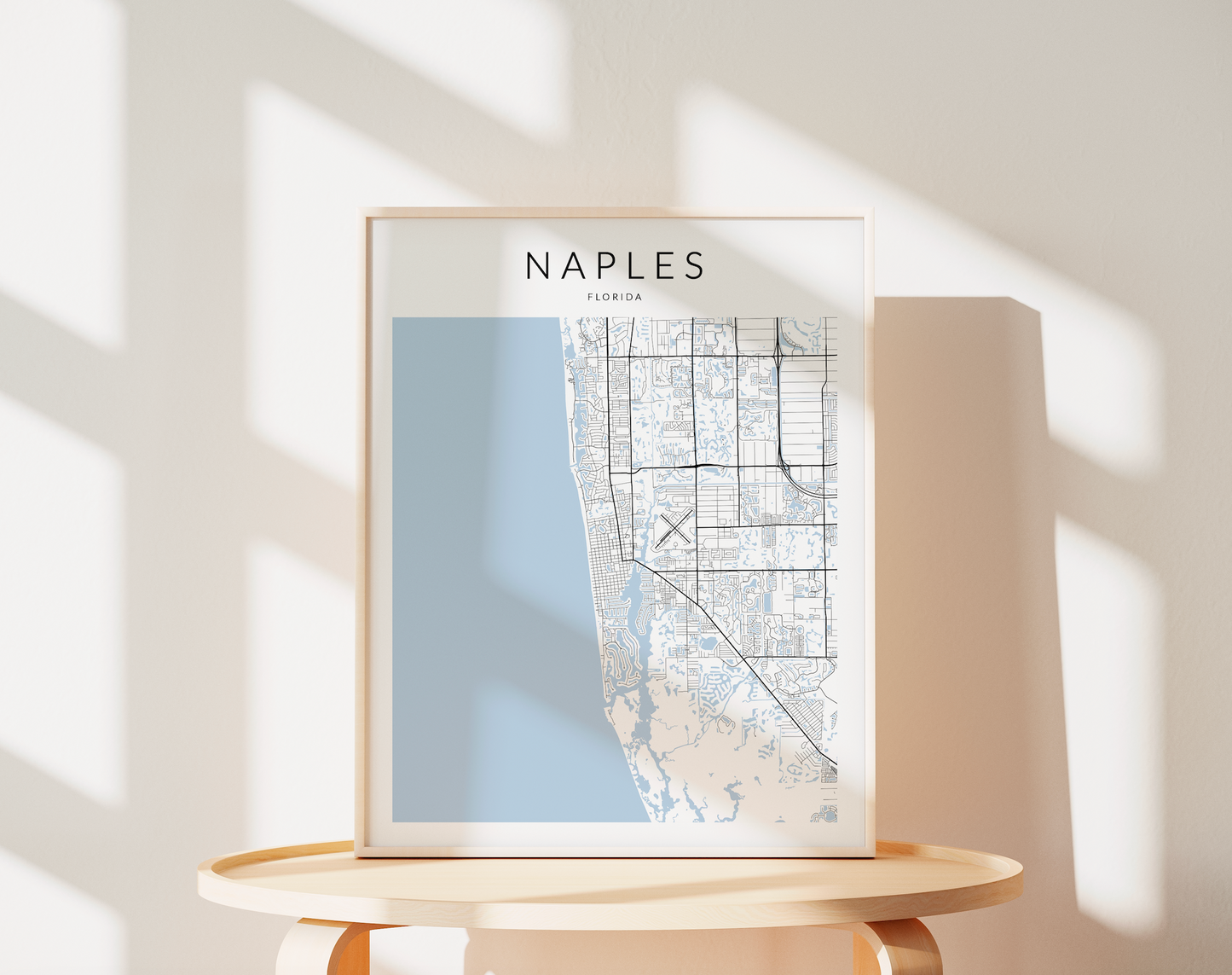 Naples Florida Minimalist Map Print
