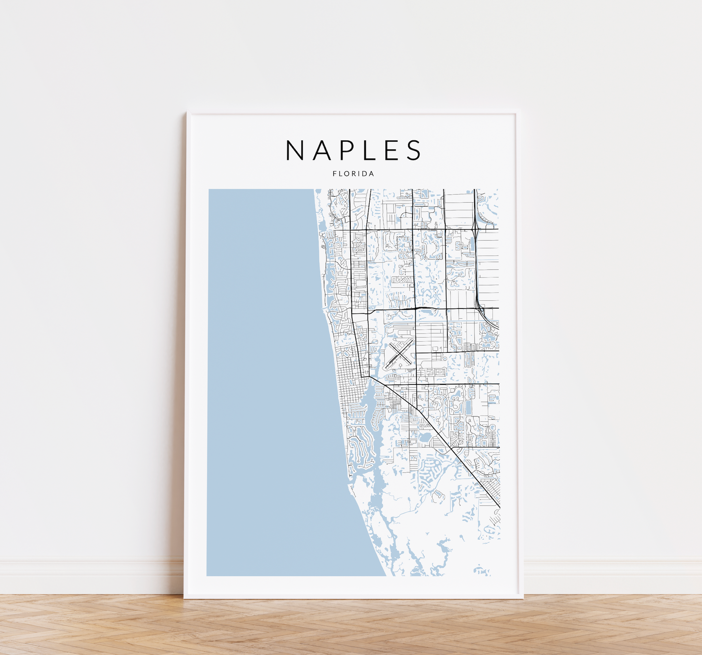 Naples Florida Minimalist Map Print