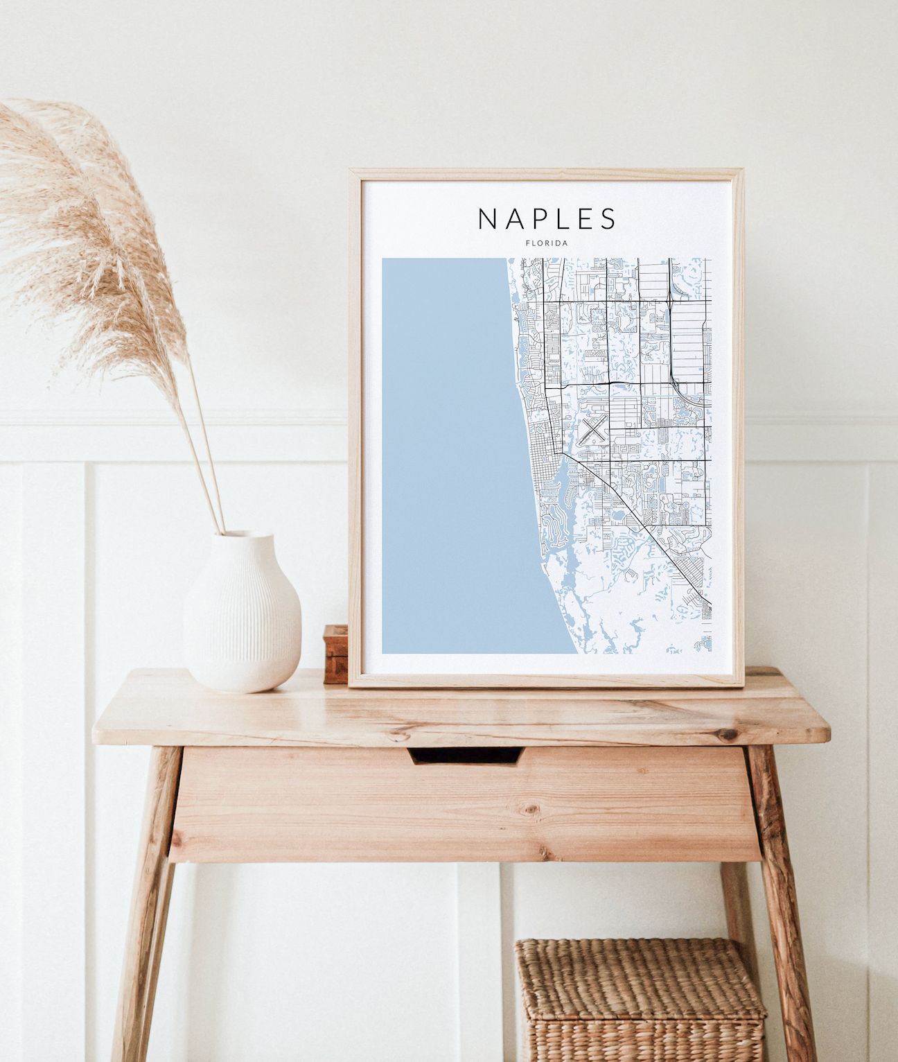 Naples Florida Minimalist Map Print