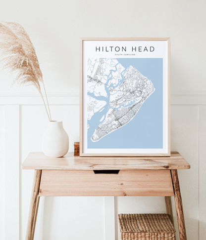 Hilton Head Island Minimalist Map Print