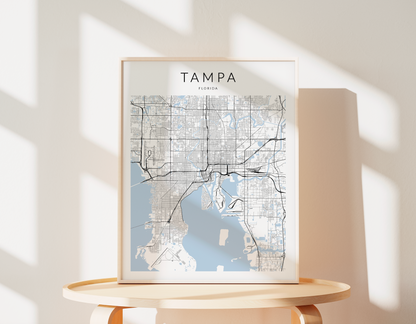 Tampa Minimalist Map Print