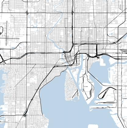 Tampa Minimalist Map Print