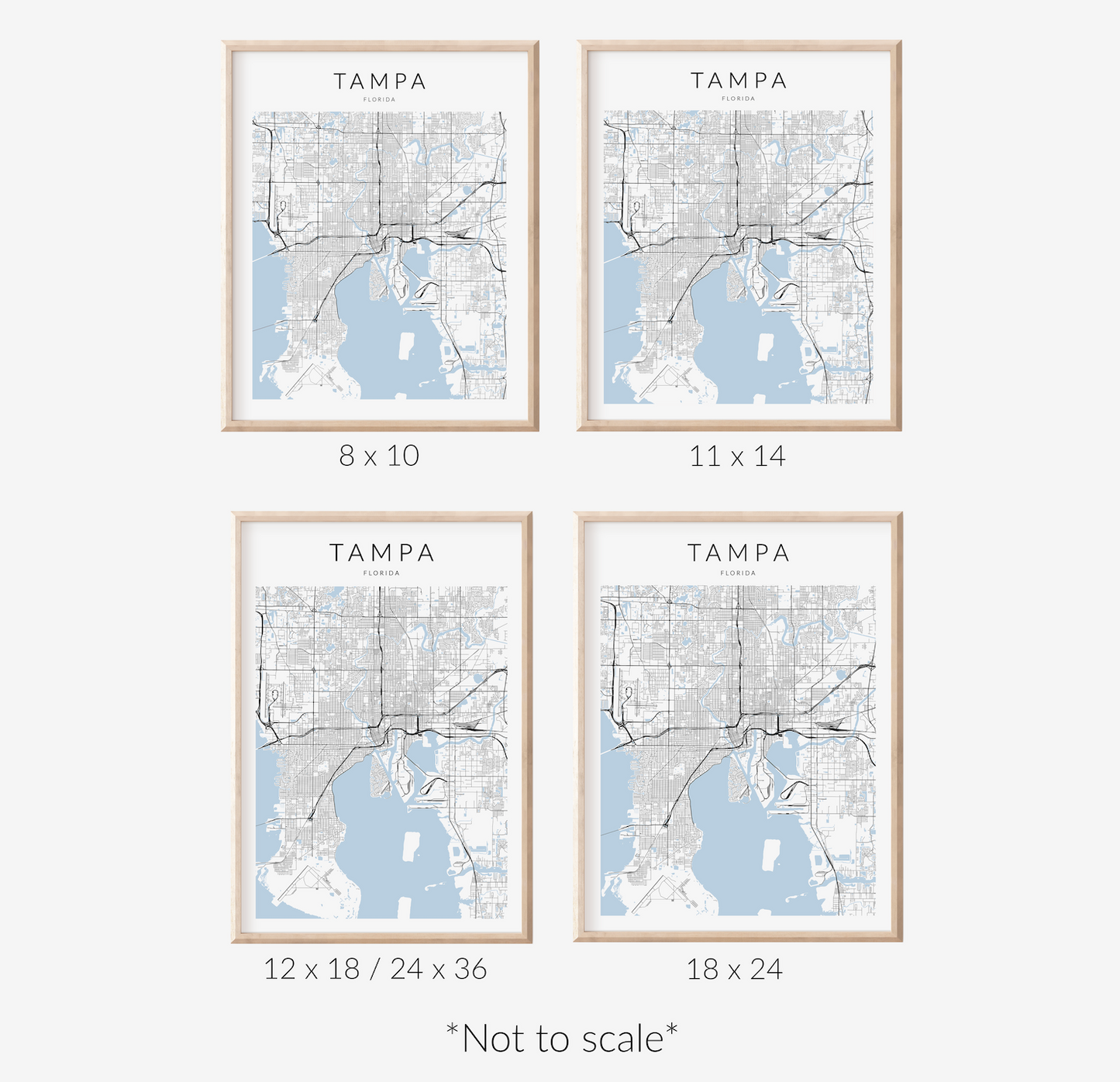 Tampa Minimalist Map Print