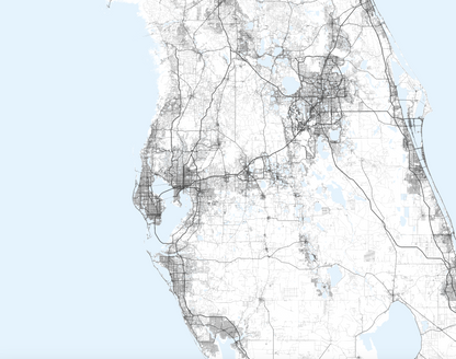 Florida State Map Print
