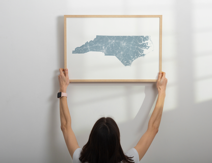 North Carolina Map Print