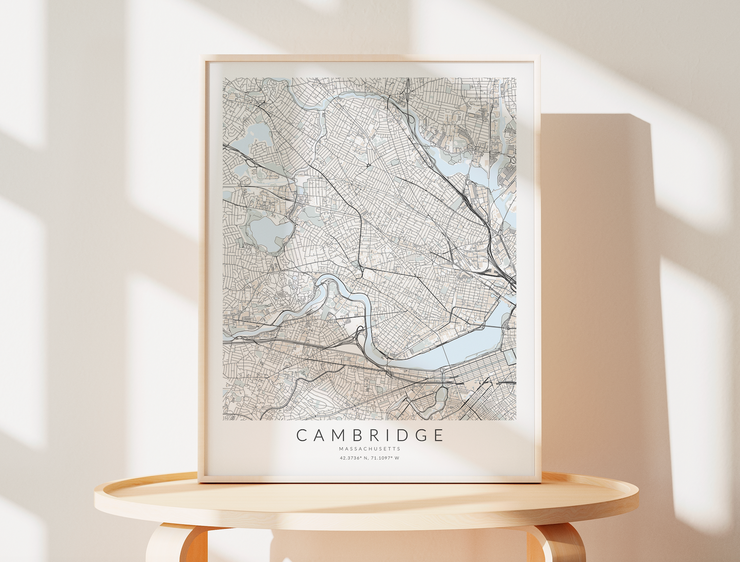 Cambridge Massachusetts Map Print