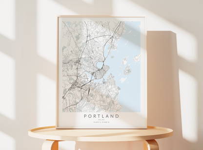 Portland Maine Map Print