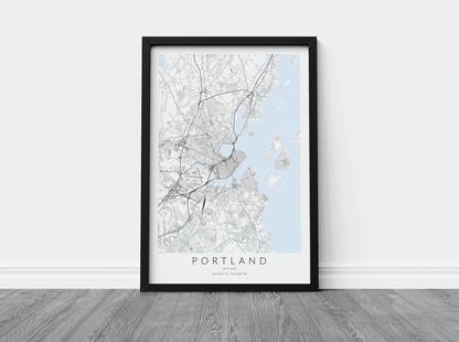 Portland Maine Map Print