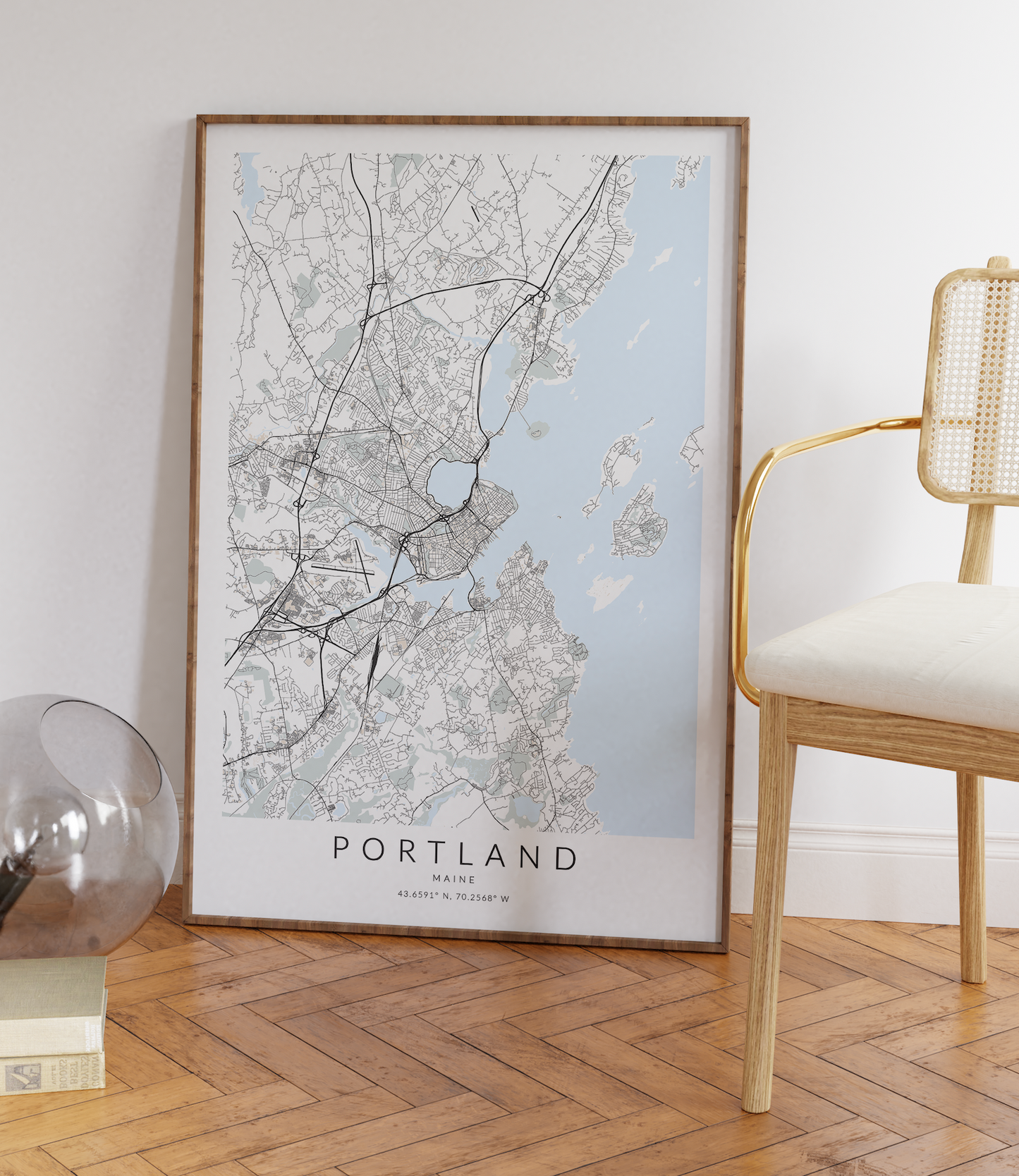 Portland Maine Map Print