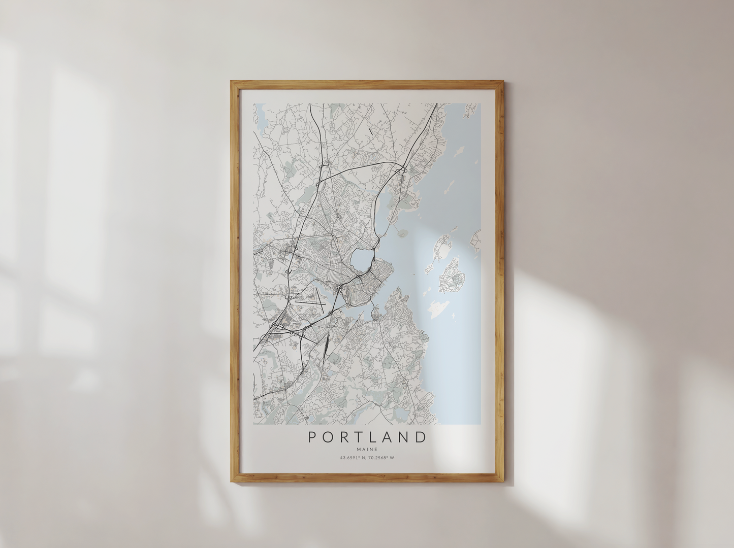 Portland Maine Map Print