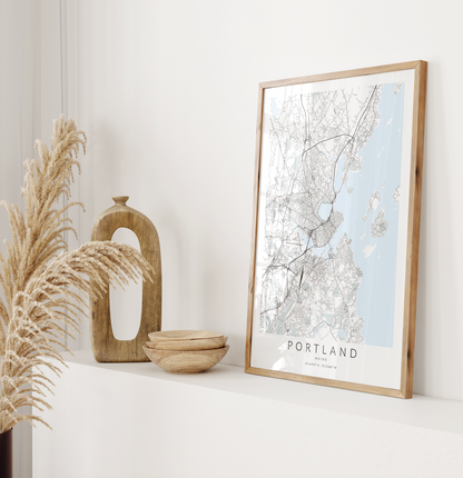 Portland Maine Map Print