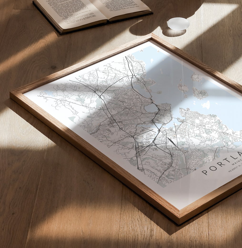 Portland Maine Map Print