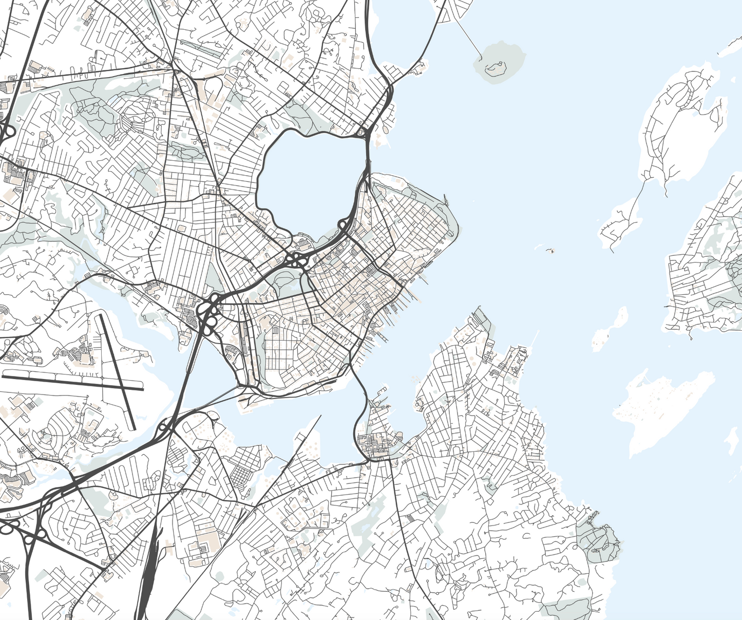 Portland Maine Map Print