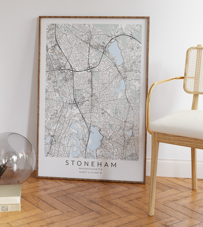Stoneham Map Print