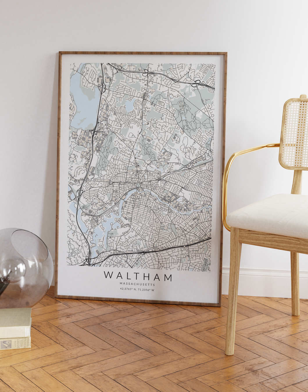 Waltham Map Print