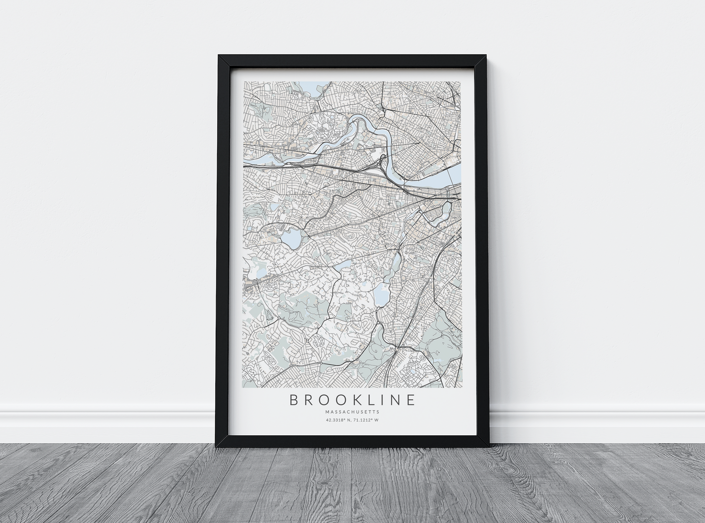 Brookline Map Print