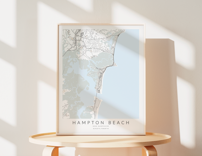 Hampton Beach Map Print