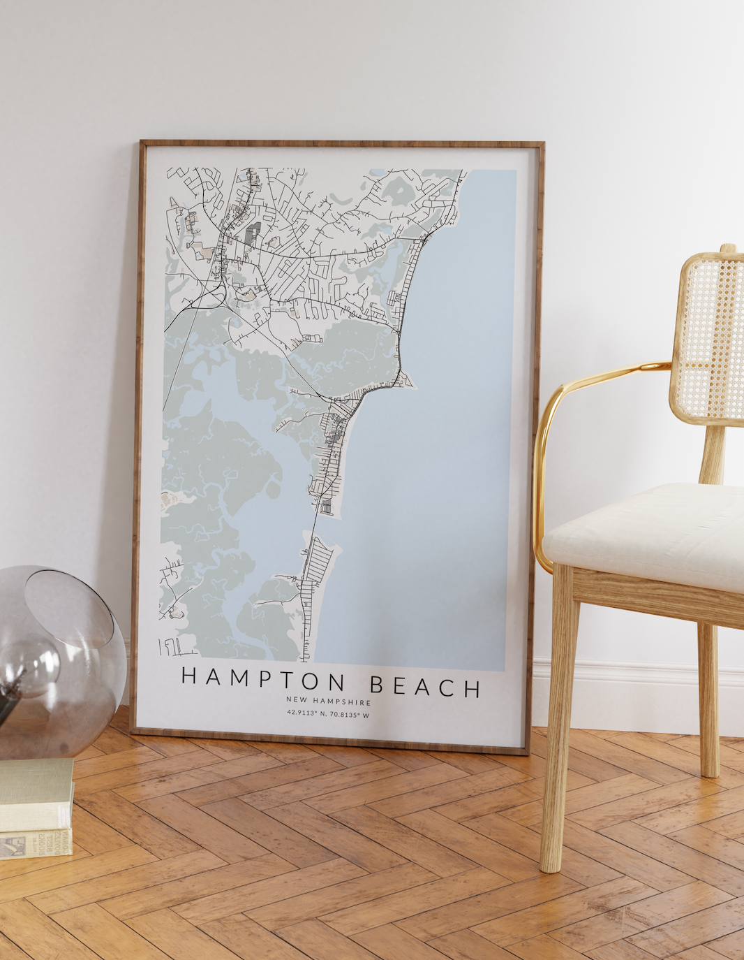 Hampton Beach Map Print from VirtualMap