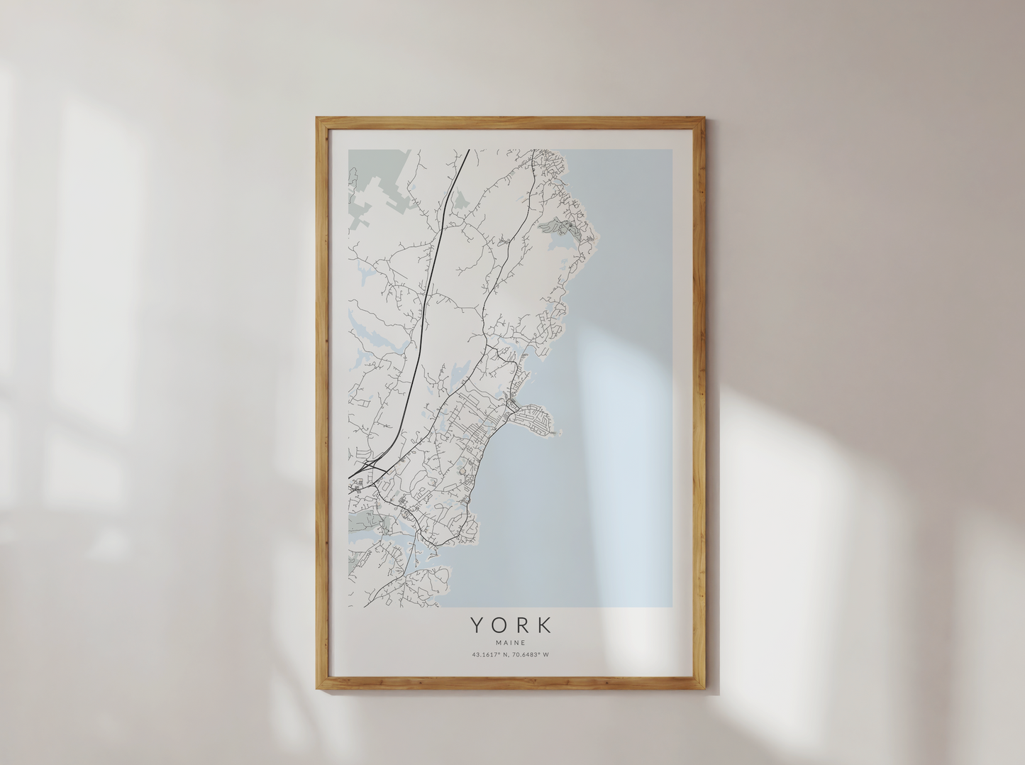 York Maine Map Print